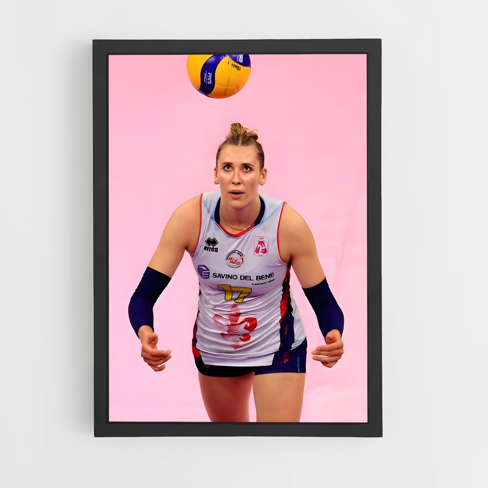 Poster Saut de Championne – affiche Volleyball (vue 2)